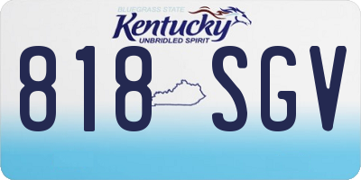 KY license plate 818SGV