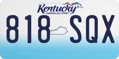 KY license plate 818SQX
