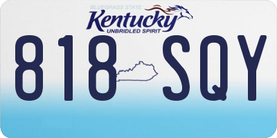 KY license plate 818SQY
