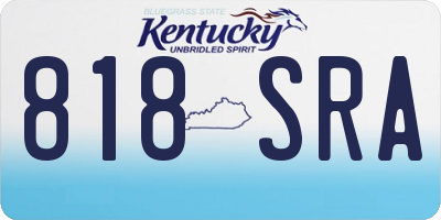 KY license plate 818SRA