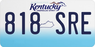 KY license plate 818SRE