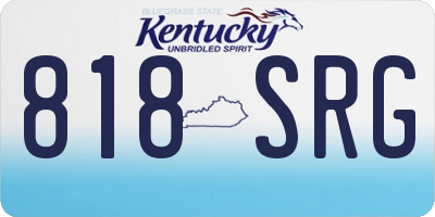 KY license plate 818SRG