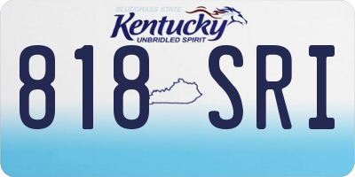 KY license plate 818SRI