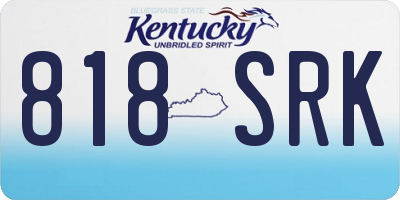 KY license plate 818SRK