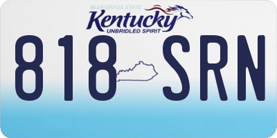 KY license plate 818SRN