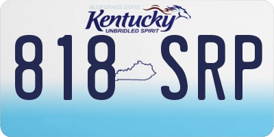 KY license plate 818SRP