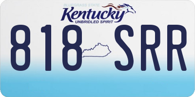 KY license plate 818SRR