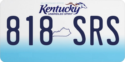KY license plate 818SRS