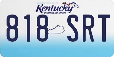 KY license plate 818SRT