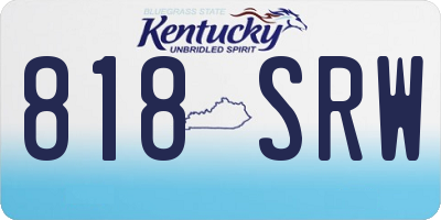 KY license plate 818SRW