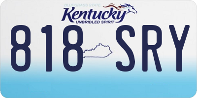 KY license plate 818SRY