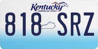 KY license plate 818SRZ