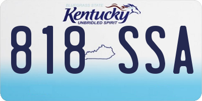 KY license plate 818SSA