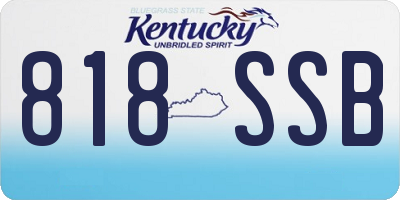 KY license plate 818SSB