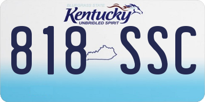 KY license plate 818SSC