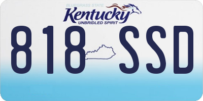 KY license plate 818SSD