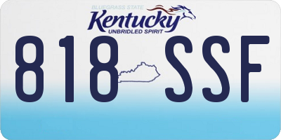 KY license plate 818SSF