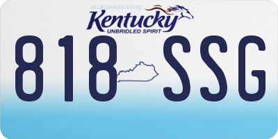 KY license plate 818SSG