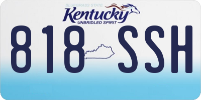 KY license plate 818SSH