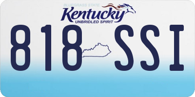 KY license plate 818SSI