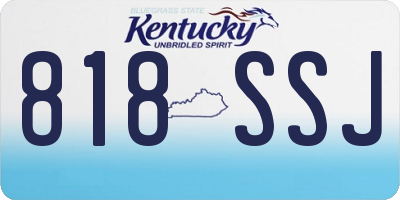 KY license plate 818SSJ