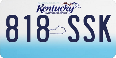 KY license plate 818SSK