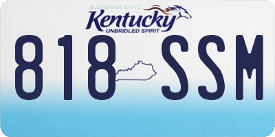 KY license plate 818SSM