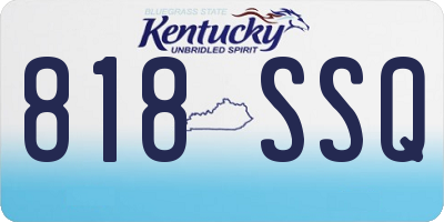 KY license plate 818SSQ