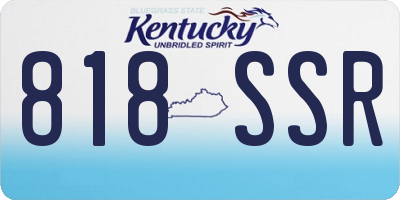 KY license plate 818SSR