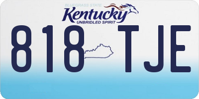 KY license plate 818TJE