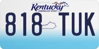 KY license plate 818TUK