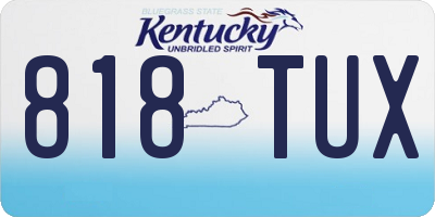 KY license plate 818TUX