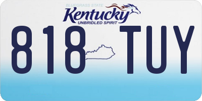 KY license plate 818TUY
