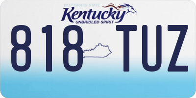 KY license plate 818TUZ