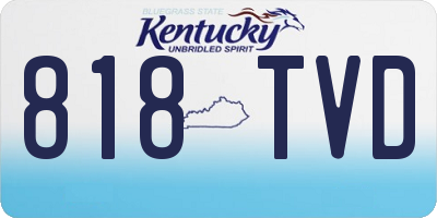 KY license plate 818TVD