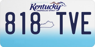 KY license plate 818TVE