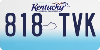 KY license plate 818TVK