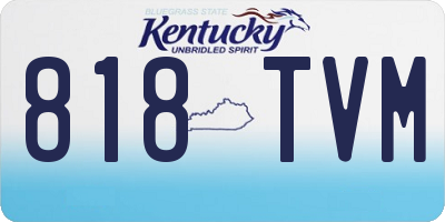 KY license plate 818TVM
