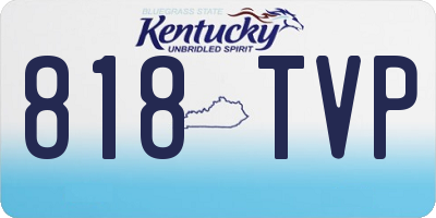 KY license plate 818TVP