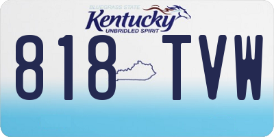KY license plate 818TVW
