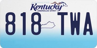 KY license plate 818TWA