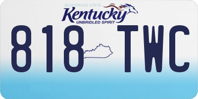 KY license plate 818TWC