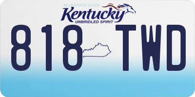 KY license plate 818TWD
