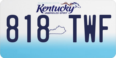 KY license plate 818TWF