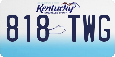 KY license plate 818TWG