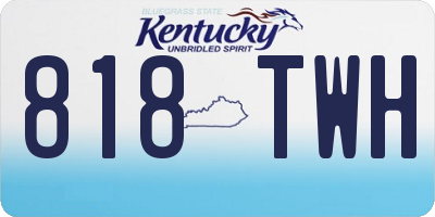 KY license plate 818TWH