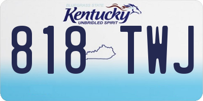KY license plate 818TWJ
