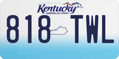 KY license plate 818TWL