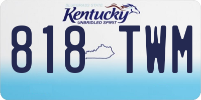 KY license plate 818TWM