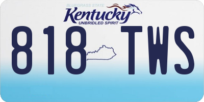 KY license plate 818TWS